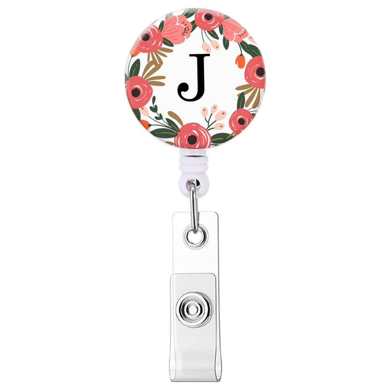 Wholesale English letter glue flower telescopic rotating easy to pull keychain